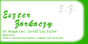 eszter zorkoczy business card